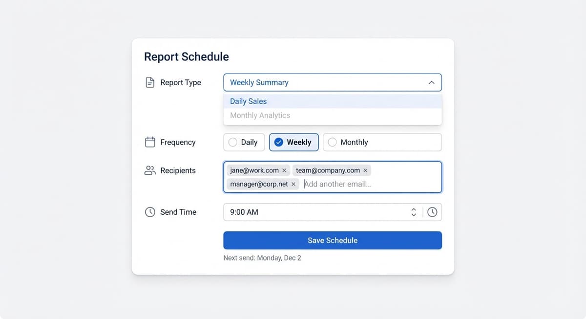 Report metrics