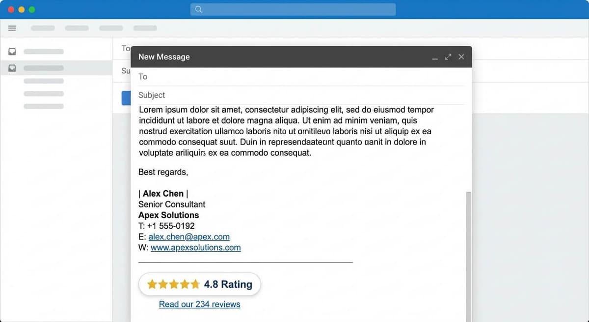 Email signature links